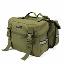 Зелене полотно велосипедний мішок з подвійним пансько