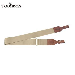 Tourbon 2-дюймовий тактичного рушниці гвинтівки пістолет слінг полювання зйомки нести мисливець ремінь бавовни та натуральної шкіри